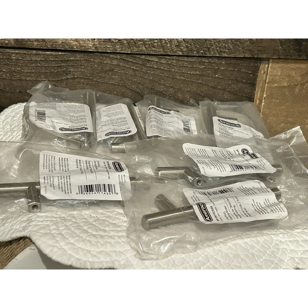 7‎ Pack Amerock Bar Pulls Drawer Pull Sterling Nickel 3
